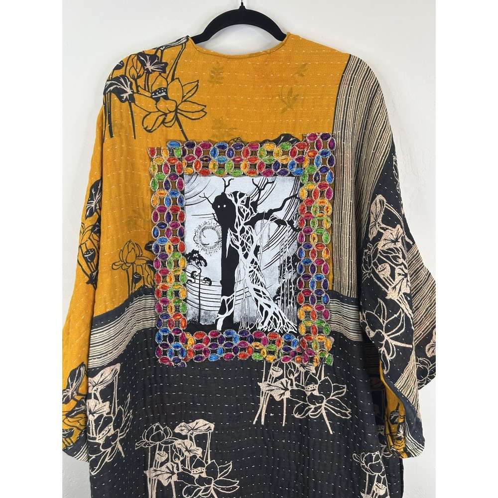 Tree Spirit Witchy Robe Long Cardigan One Size Open Front Ritual Magic Nature - Picture 3 of 11